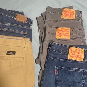 Mens Levi’s, banana republic and gap jeans/pants